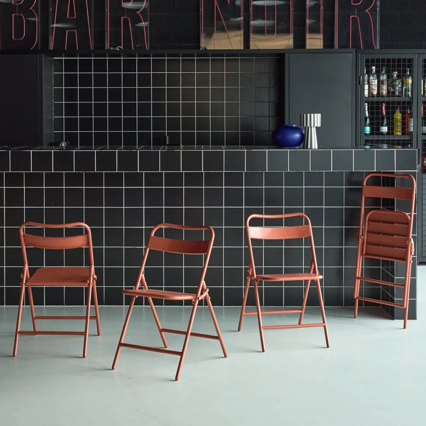 Opklapbare tuinstoelen metaal (set van 4)