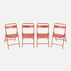 Opklapbare tuinstoelen metaal (set van 4)