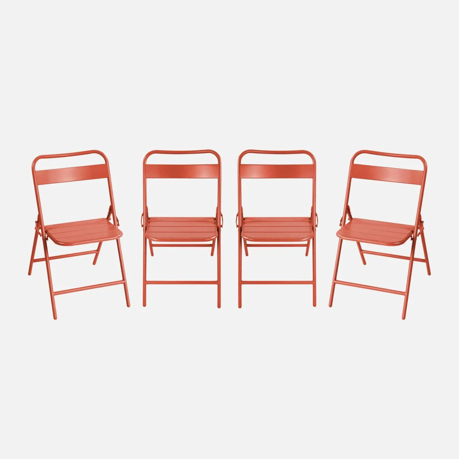 Opklapbare tuinstoelen metaal (set van 4)