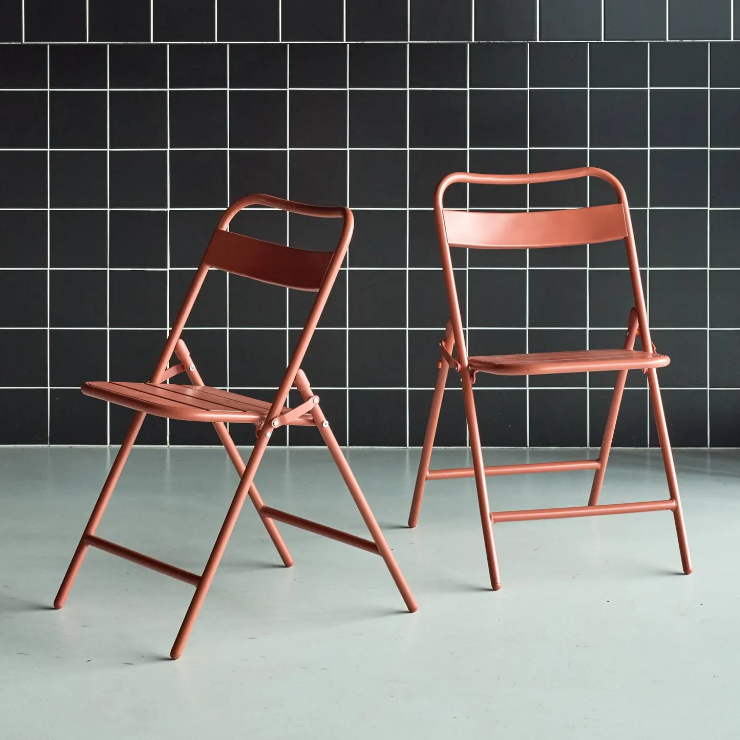 Opklapbare tuinstoelen metaal (set van 2)
