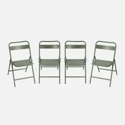 Opklapbare tuinstoelen metaal (set van 4)