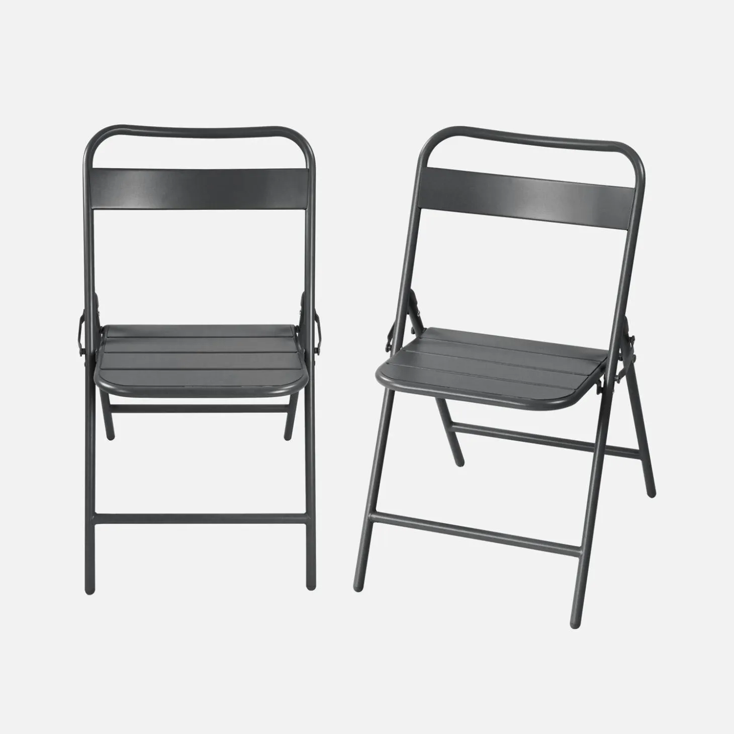 Opklapbare tuinstoelen metaal (set van 2)