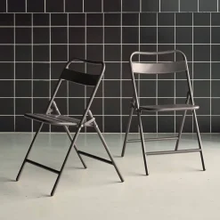 Opklapbare tuinstoelen metaal (set van 2)