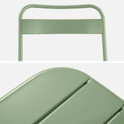 Opklapbare tuintafel met 6 opklapbare stoelen metaal