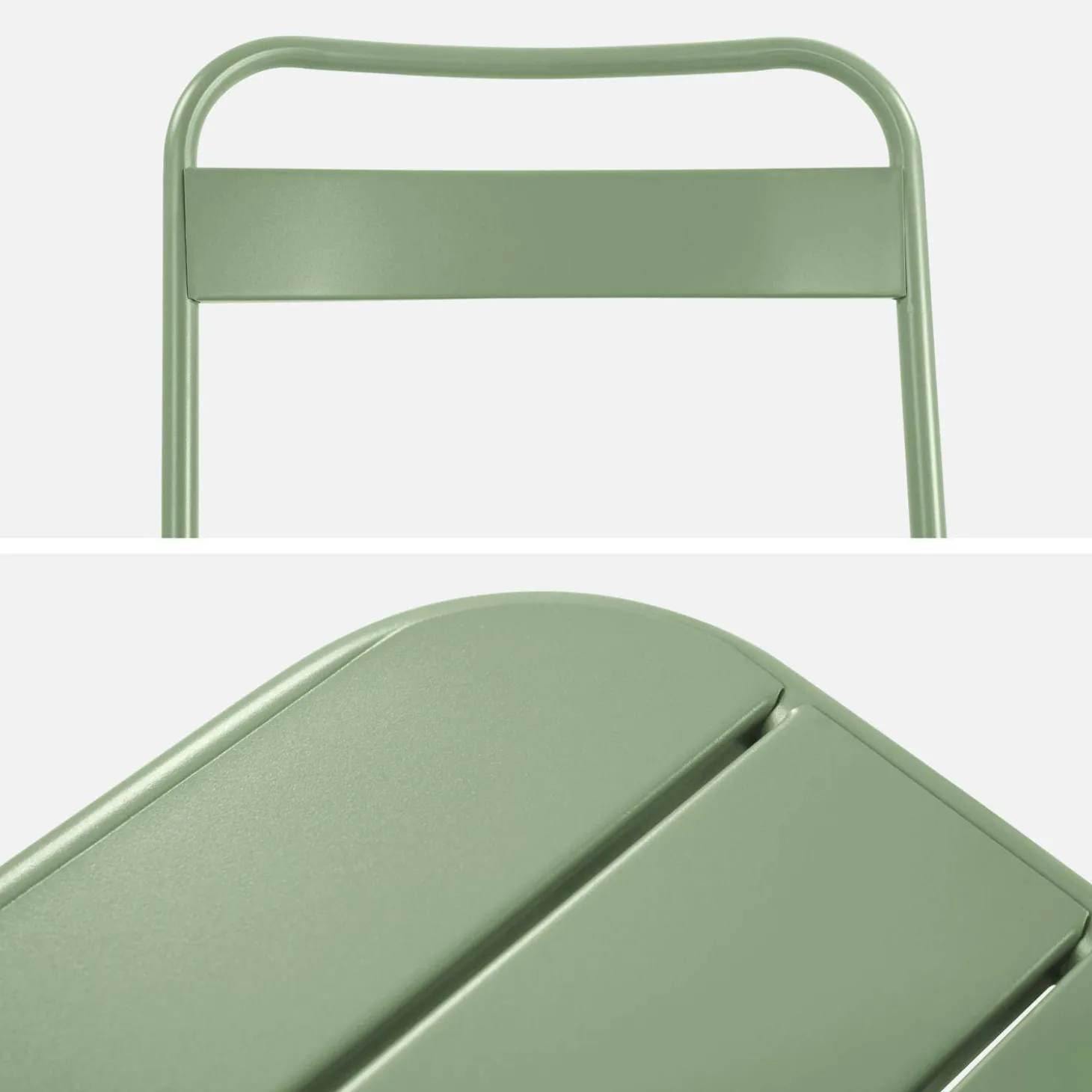Opklapbare tuintafel met 6 opklapbare stoelen metaal