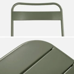 Opklapbare tuintafel met 6 opklapbare stoelen metaal