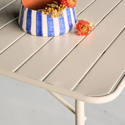 Opklapbare tuintafel met 6 stoelen metaal