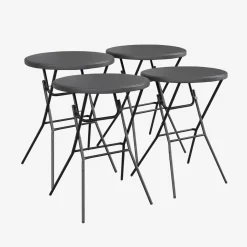 Opvouwbare statafel van staal (set van 4)