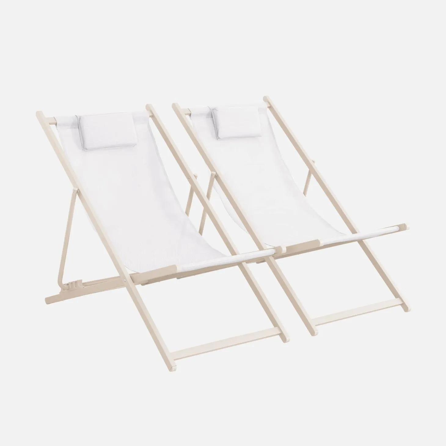 Opvouwbare tuinstoel met kussen (Set van 2)