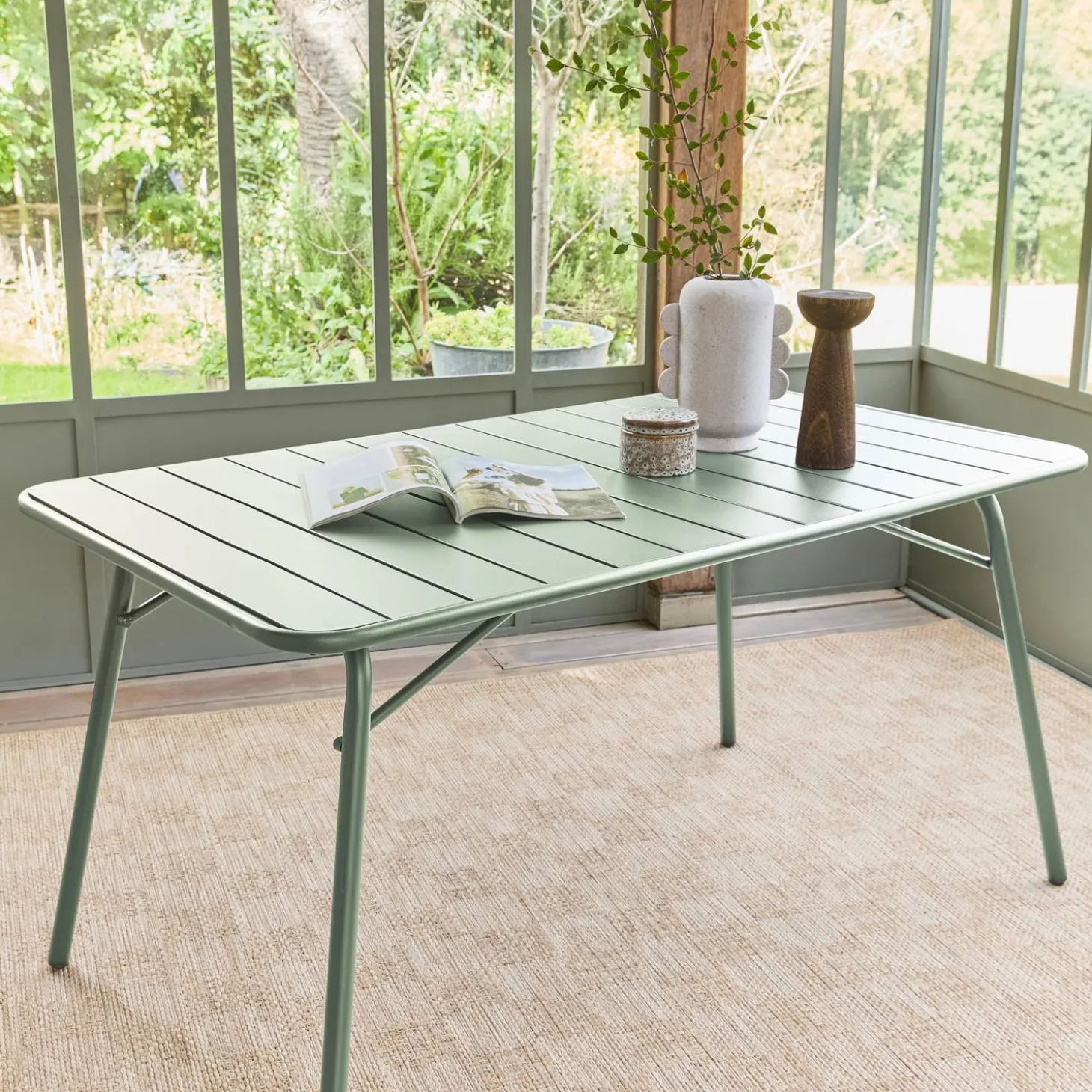 Opvouwbare tuintafel 6 plaatsen metaal