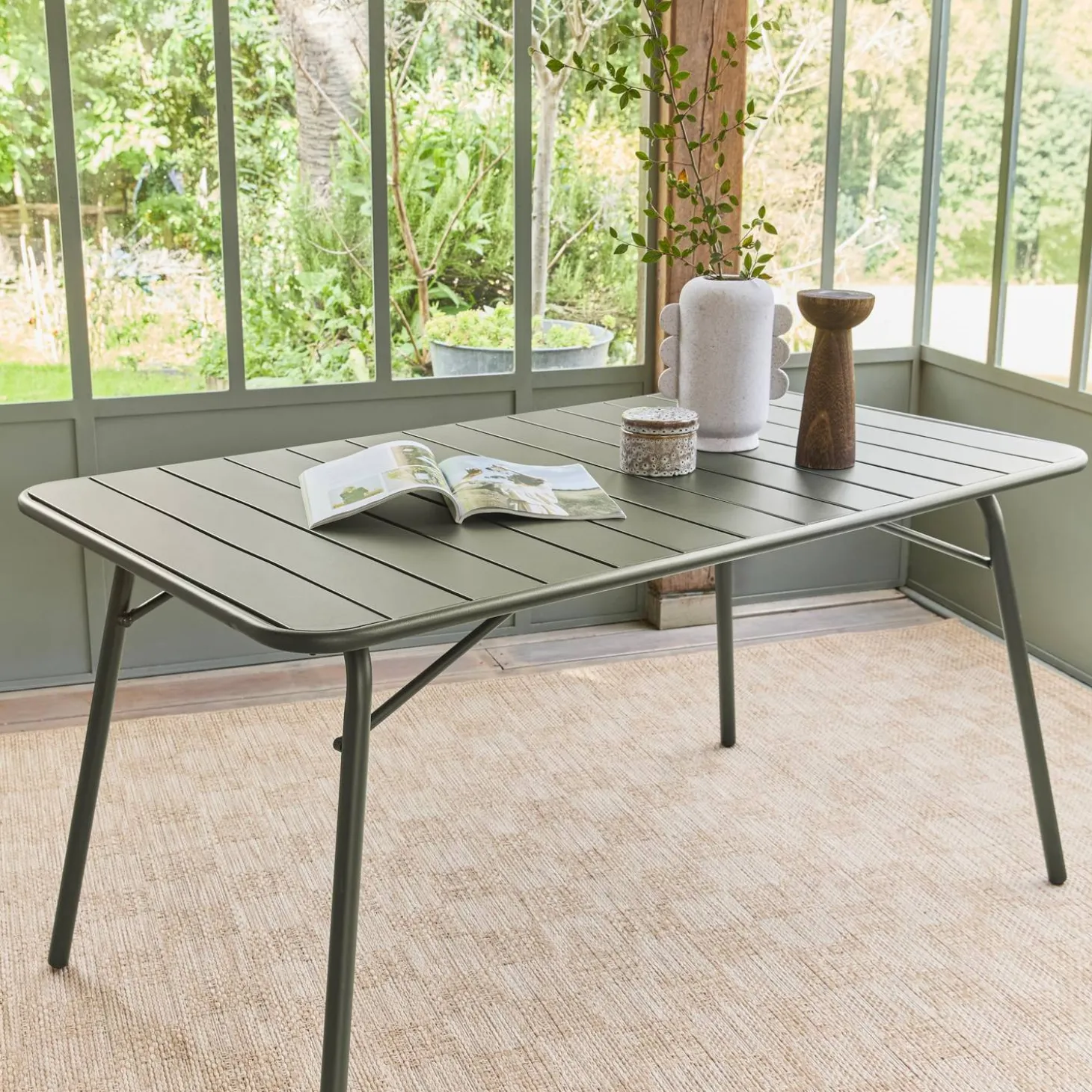 Opvouwbare tuintafel 6 plaatsen metaal