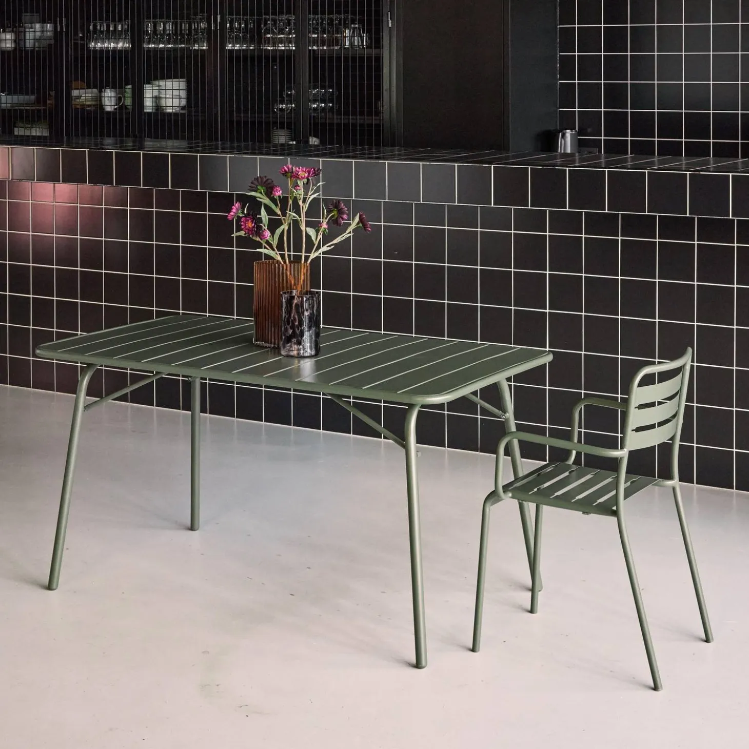 Opvouwbare tuintafel 6 plaatsen metaal