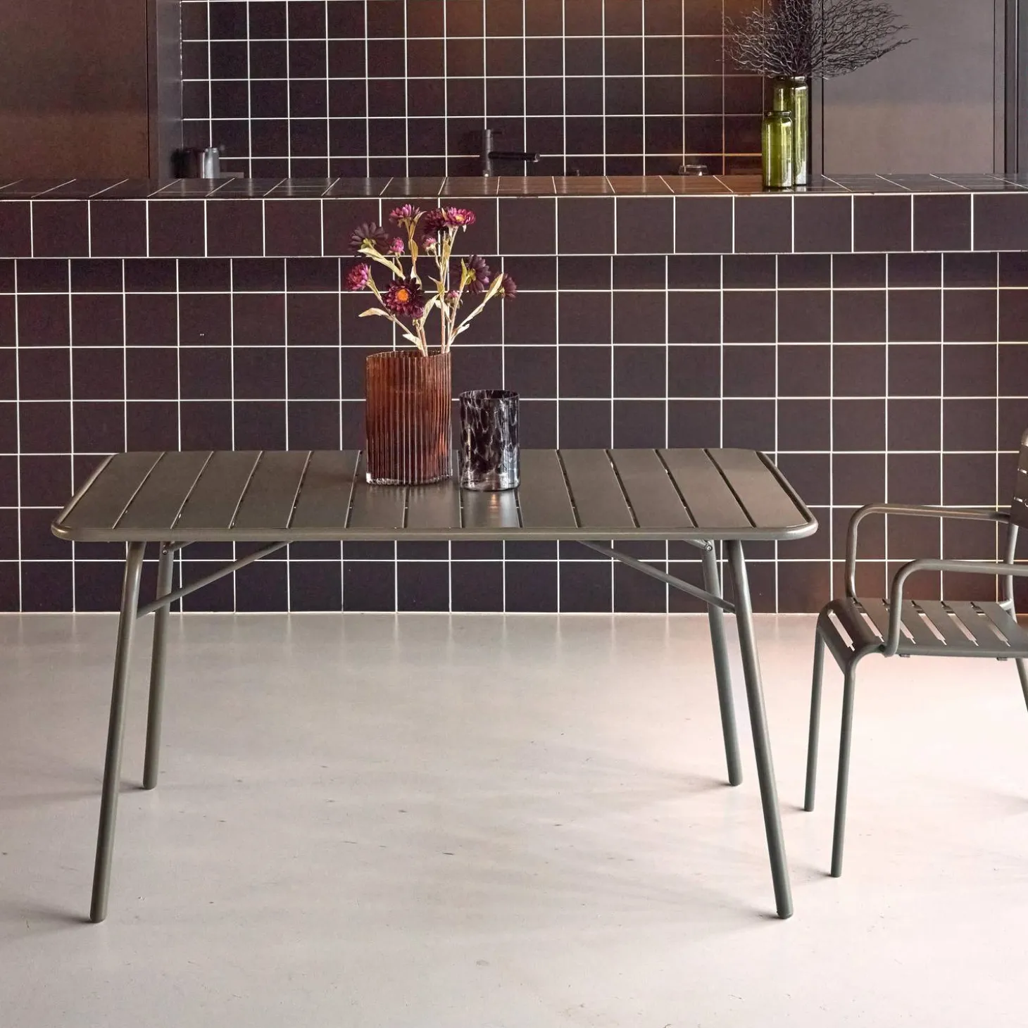 Opvouwbare tuintafel 6 plaatsen metaal