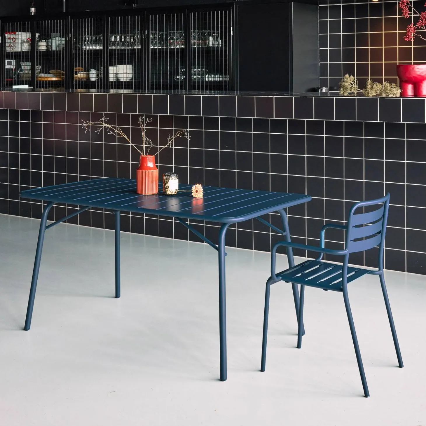 Opvouwbare tuintafel 6 plaatsen metaal