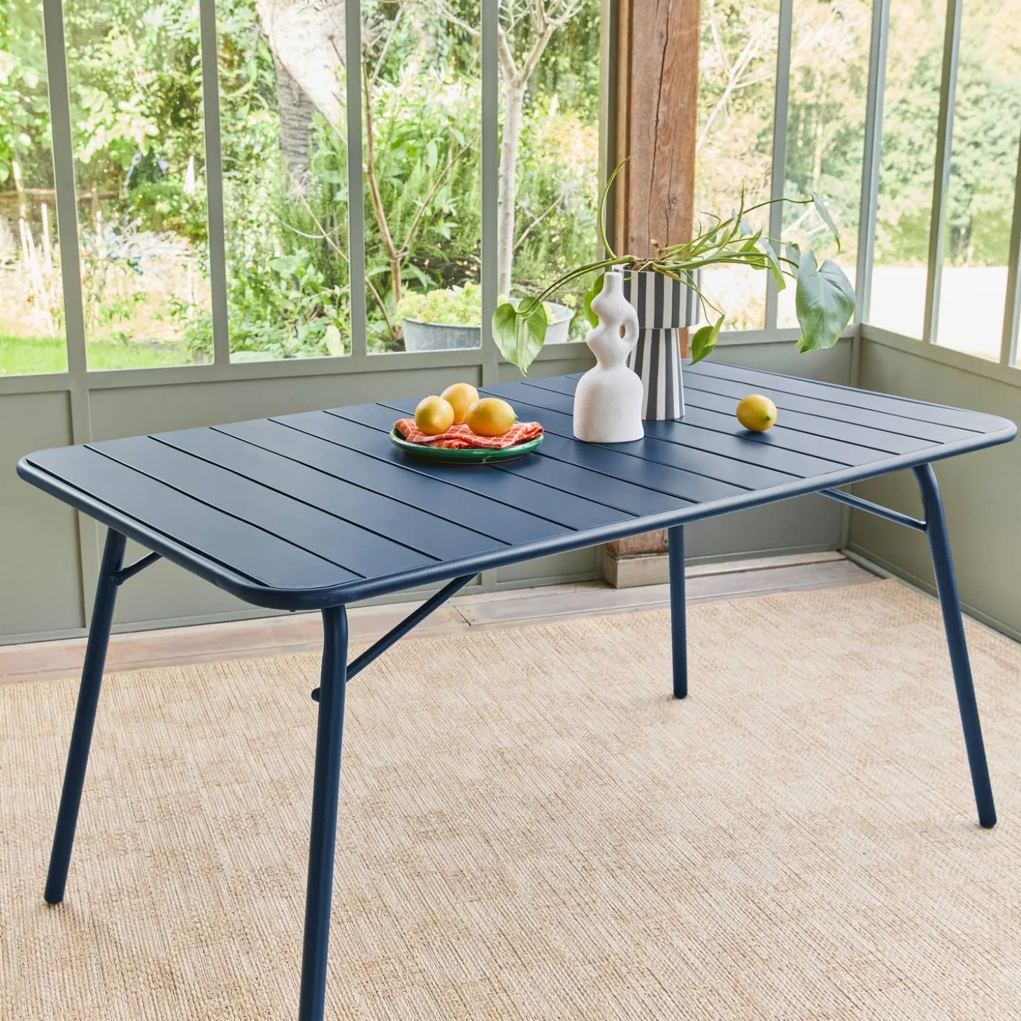 Opvouwbare tuintafel 6 plaatsen metaal