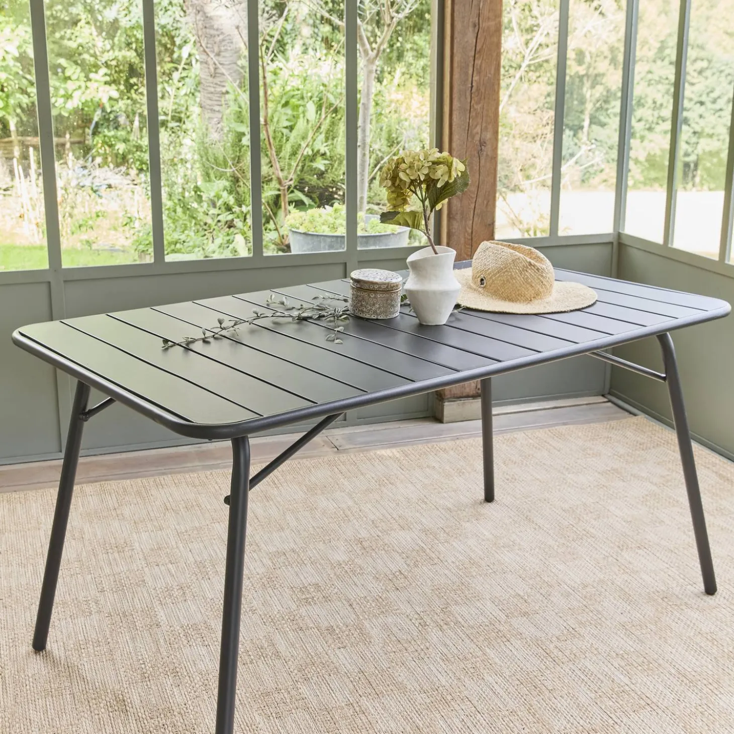 Opvouwbare tuintafel 6 plaatsen metaal