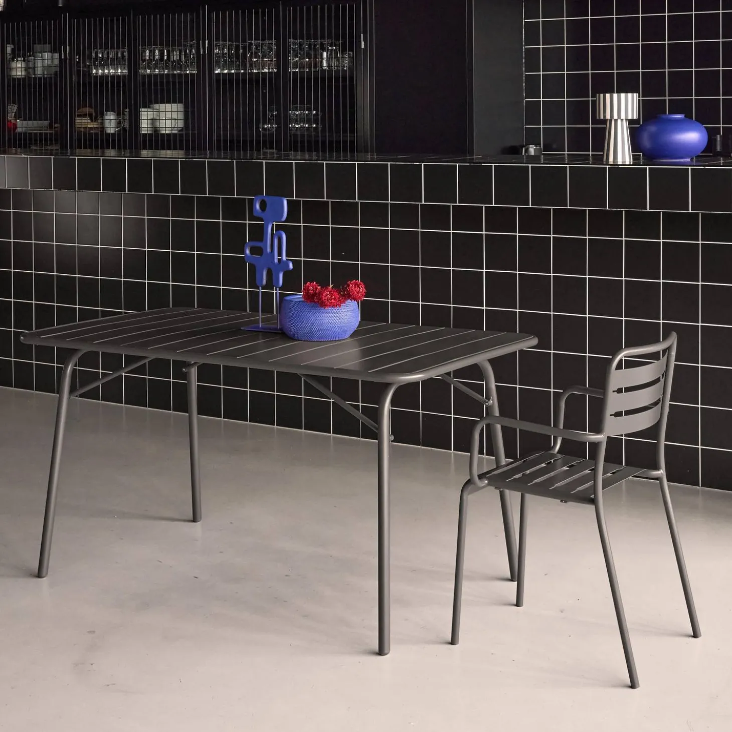 Opvouwbare tuintafel 6 plaatsen metaal