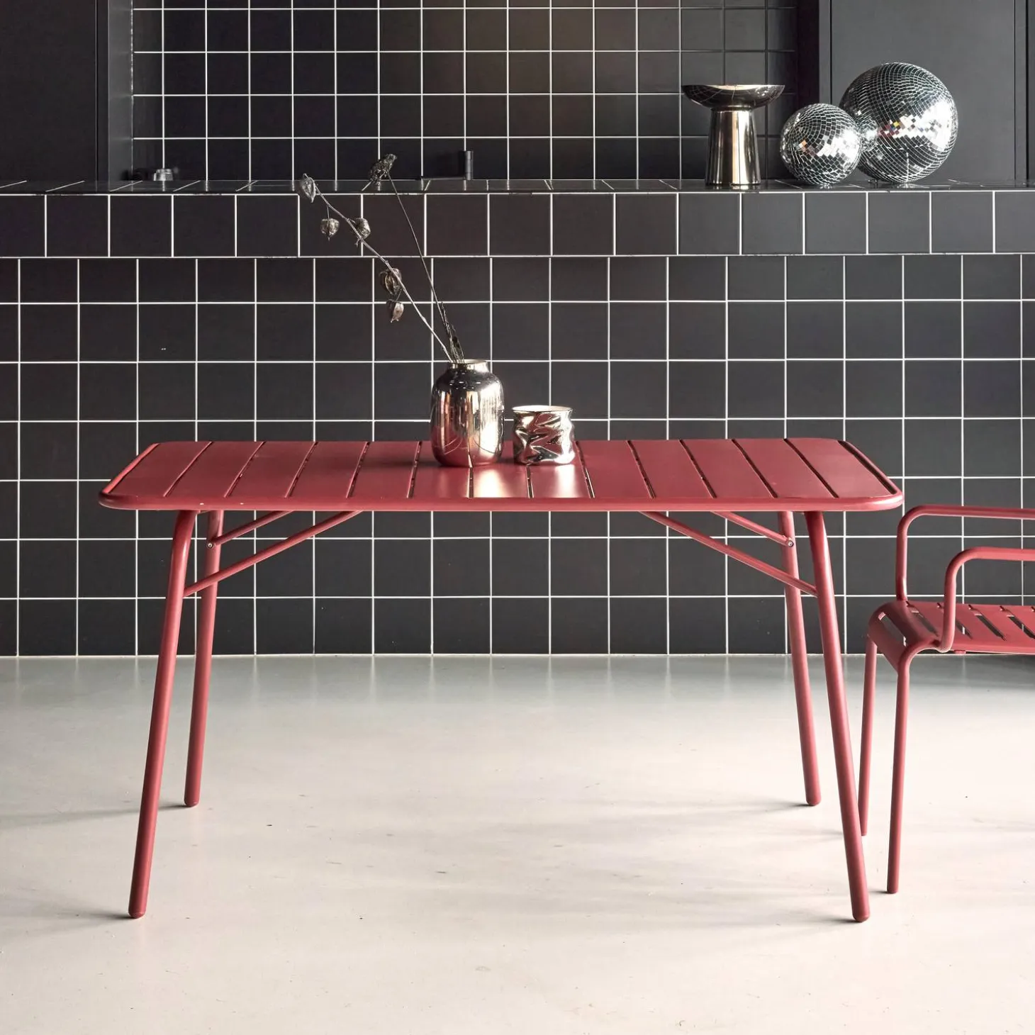 Opvouwbare tuintafel 6 plaatsen metaal