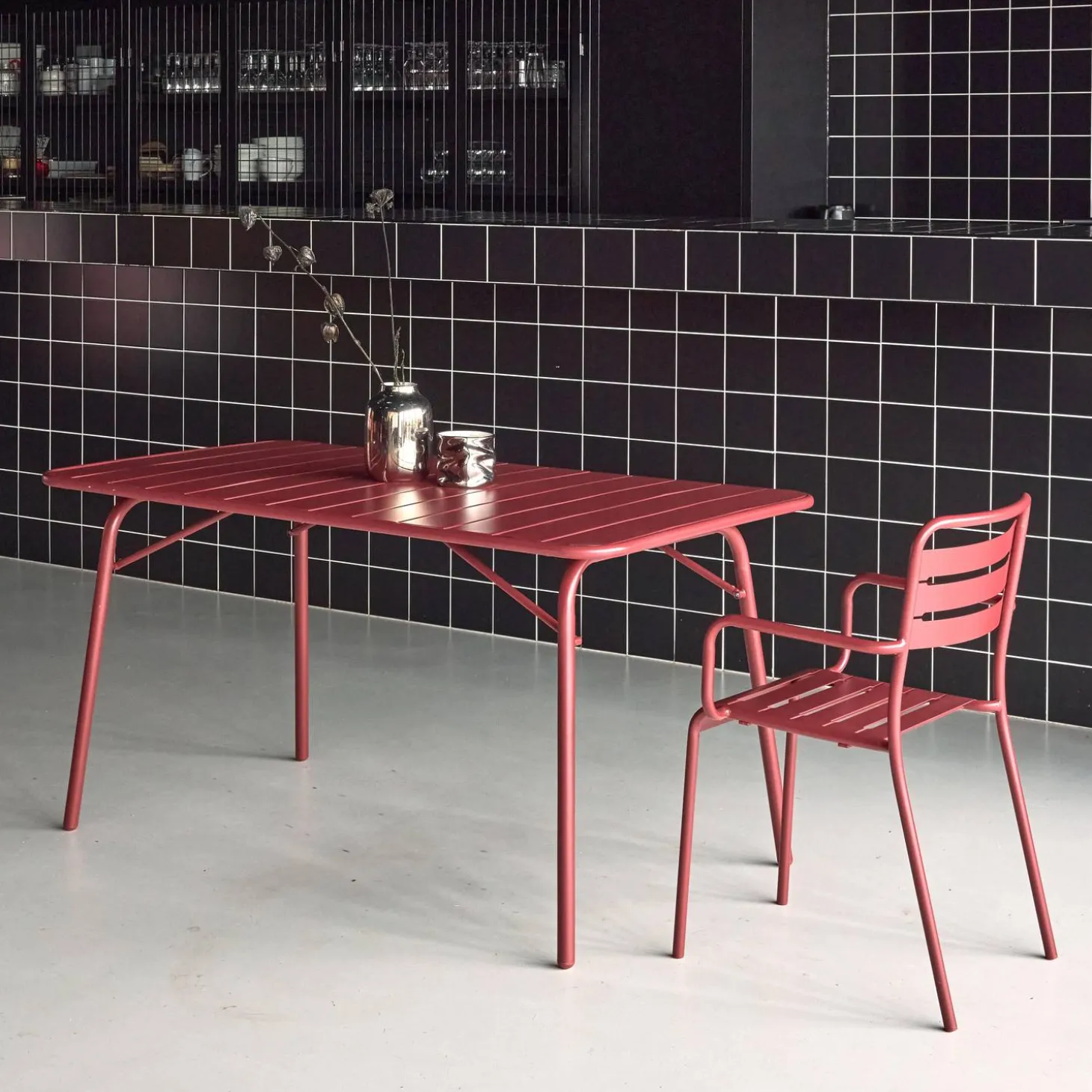 Opvouwbare tuintafel 6 plaatsen metaal