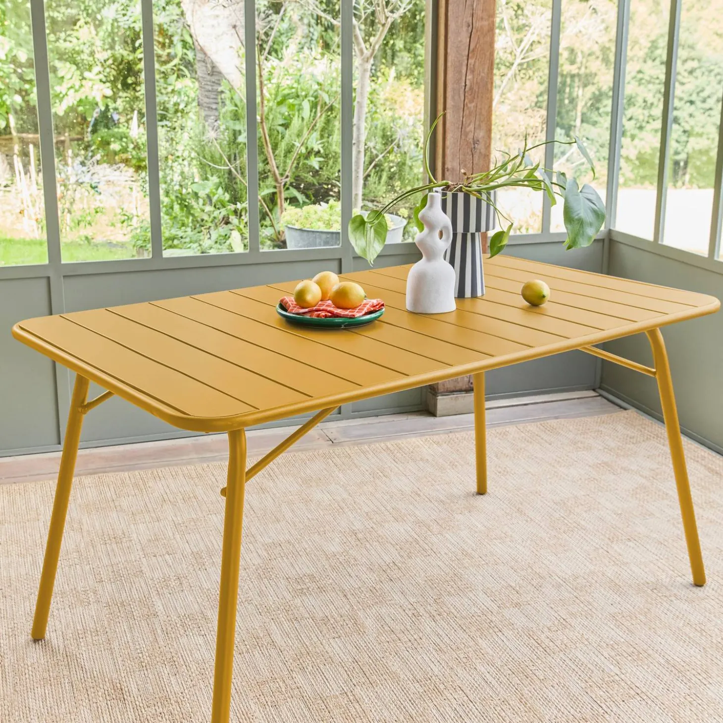 Opvouwbare tuintafel 6 plaatsen metaal