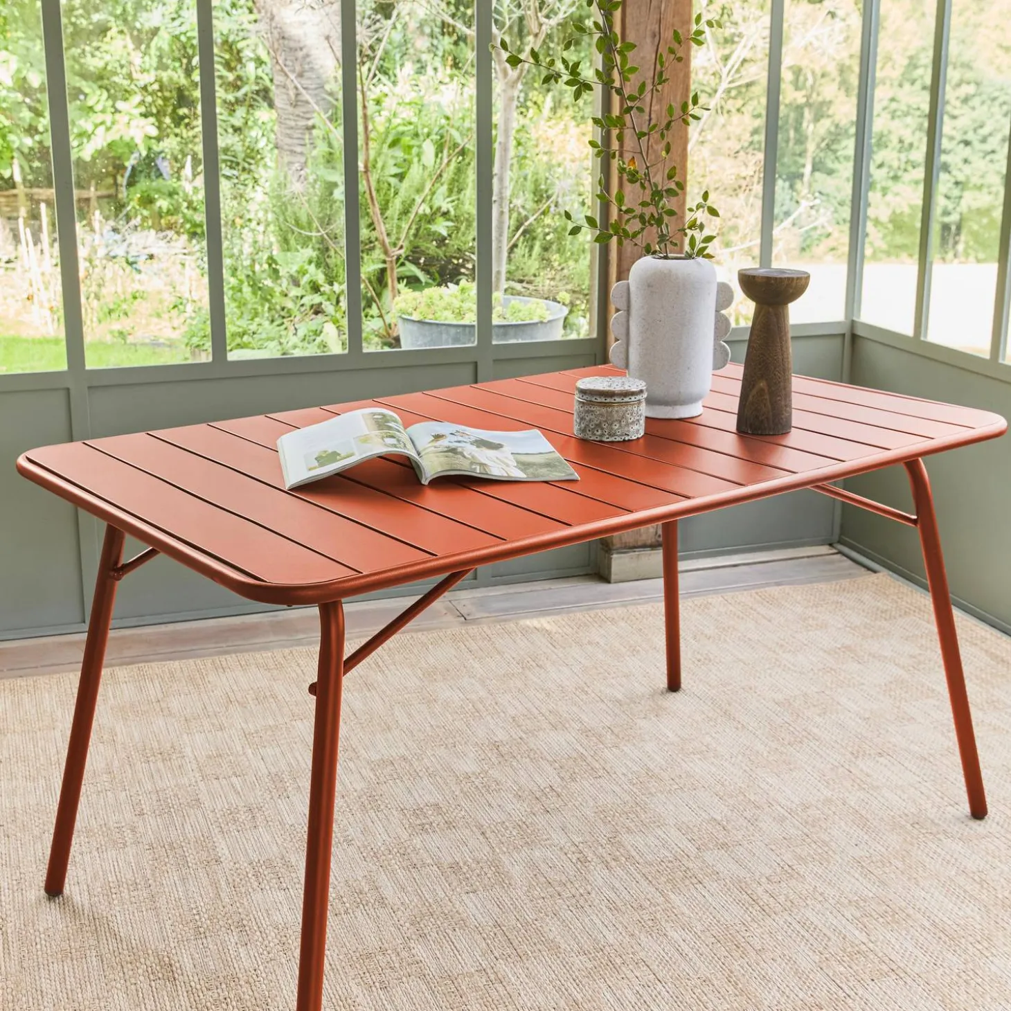 Opvouwbare tuintafel 6 plaatsen metaal