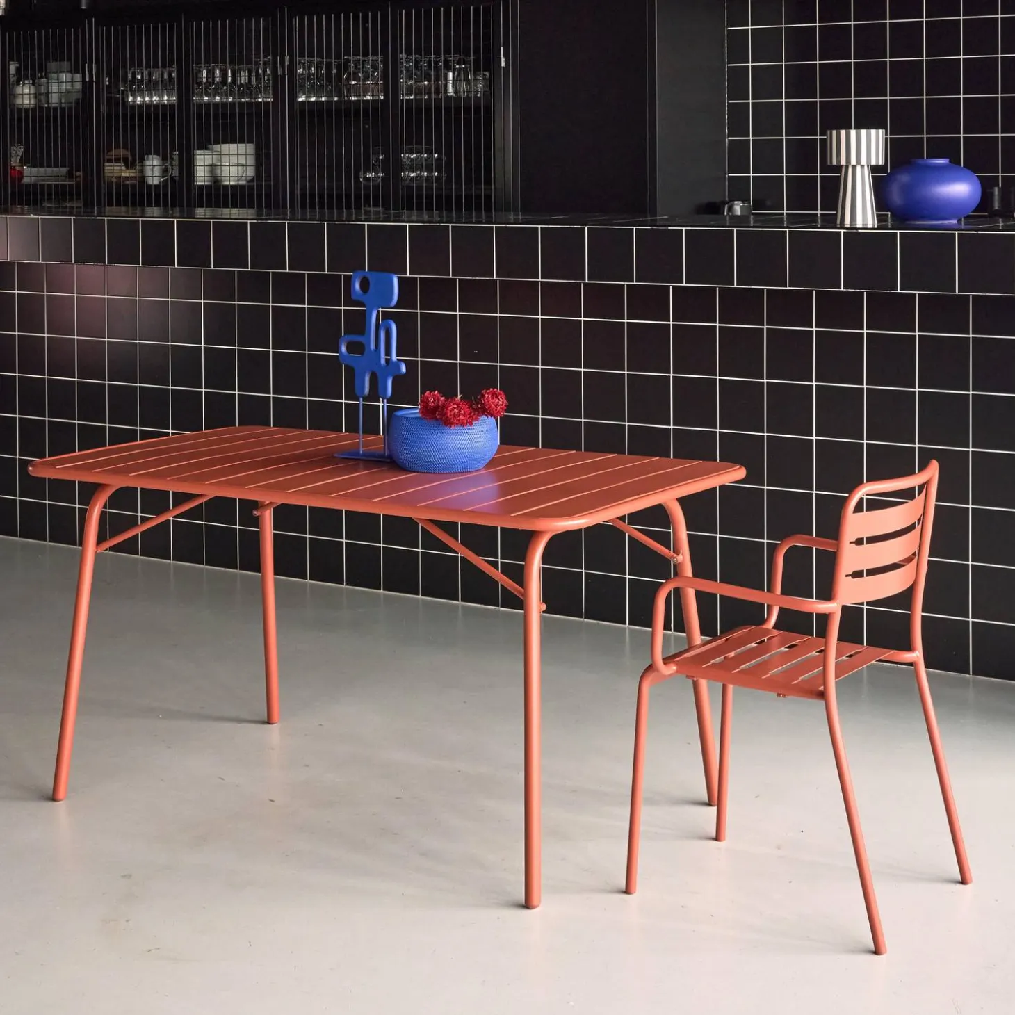 Opvouwbare tuintafel 6 plaatsen metaal