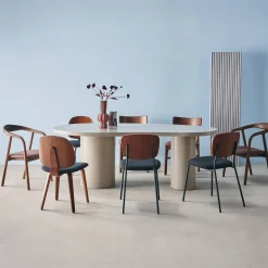Organische eettafel hout 8 personen 210cm