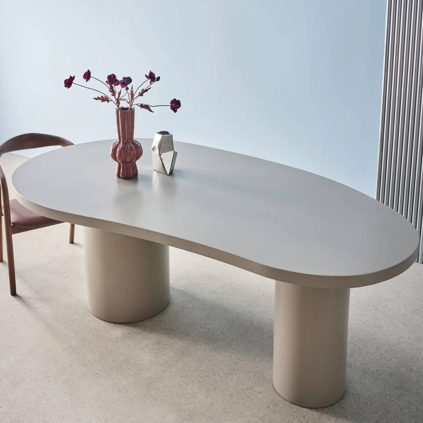 Organische eettafel hout 8 personen 210cm