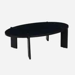 Ovale salontafel in massief hout 120cm