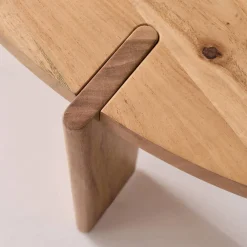 Ovale salontafel in massief hout 120cm
