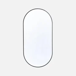 Ovale spiegel aluminium 120cm