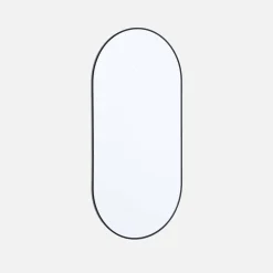 Ovale spiegel aluminium 120cm
