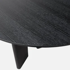 Ovale uitschuifbare eettafel rubberhout en eikenfineer 6-8 plaatsen