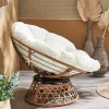 Papasan buiten/binnen draaifauteuil, polyrotan, Ø96cm