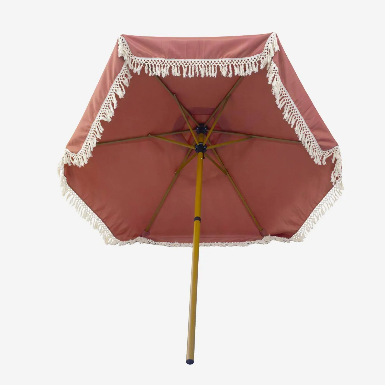 Parasol met franjes 2m staal