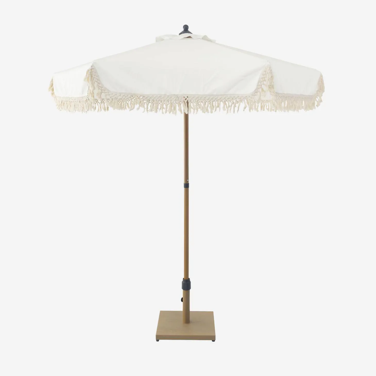 Parasol met franjes 2m staal