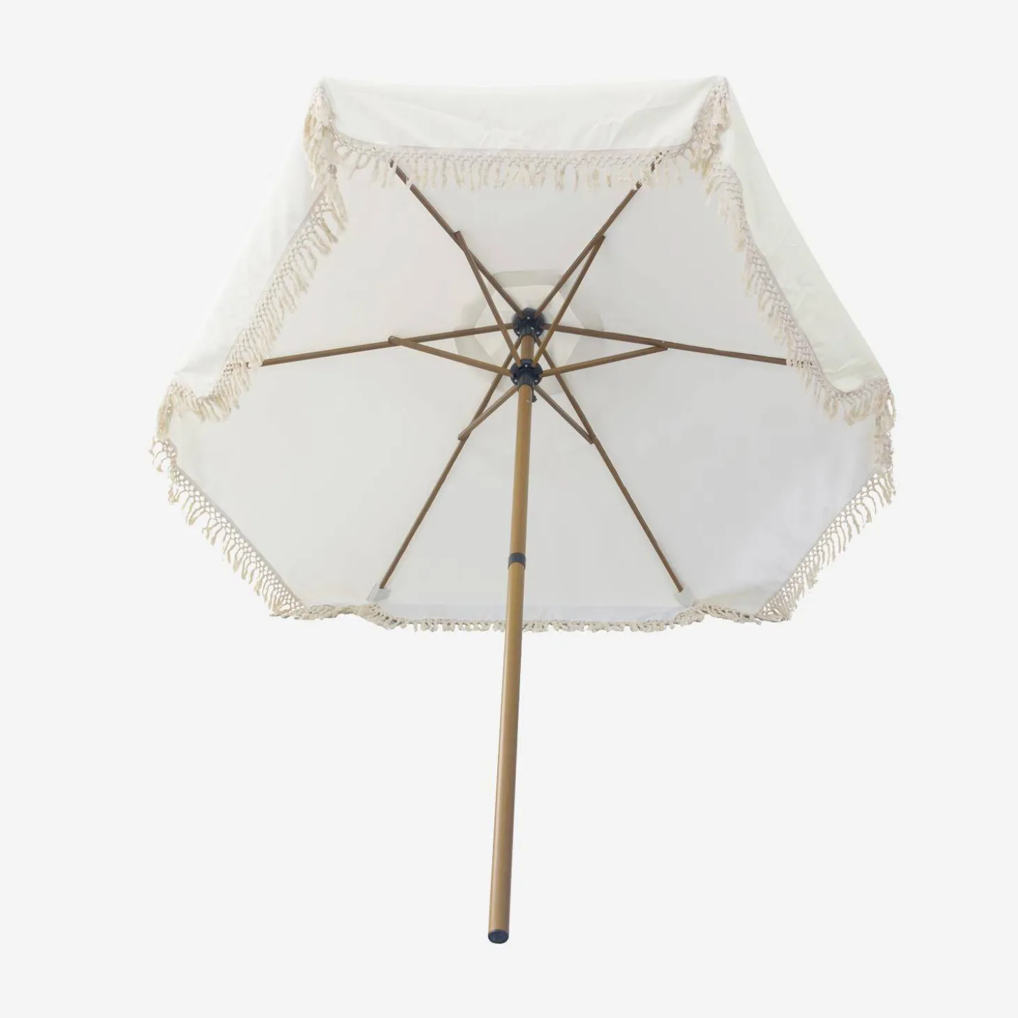 Parasol met franjes 2m staal