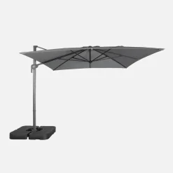 Parasol 4x3m vrijhangend + ballasttegels 50x50cm