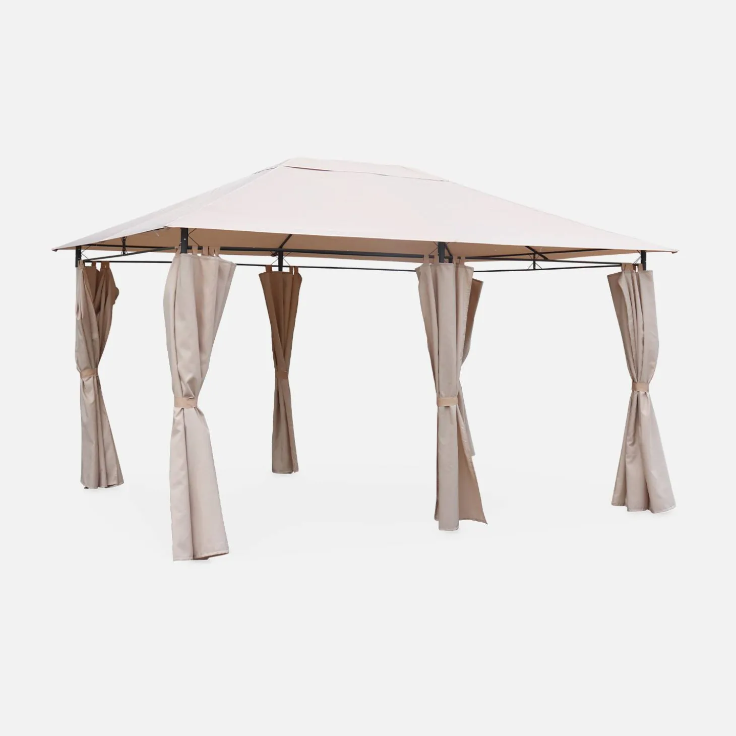 Paviljoen met gordijnen 3x4m