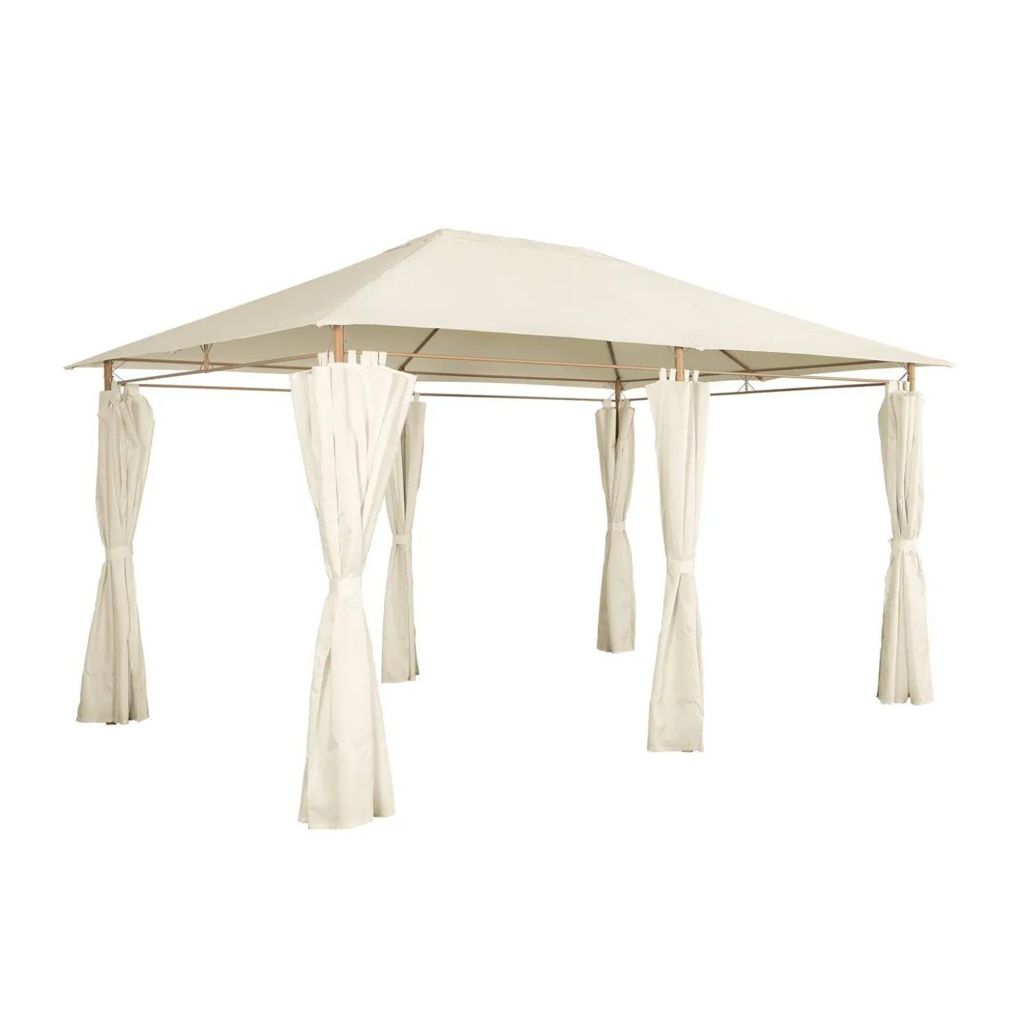 Paviljoen met gordijnen 3x4m