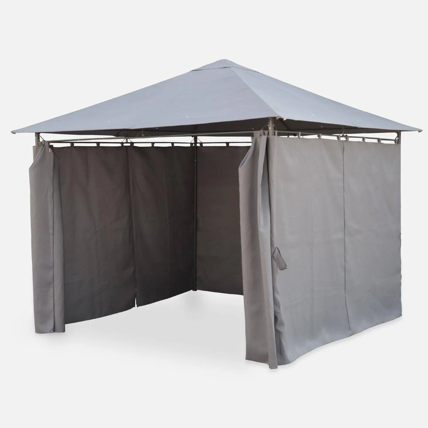 Paviljoen met gordijnen, 3x3m