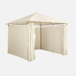Paviljoen met gordijnen, 3x3m