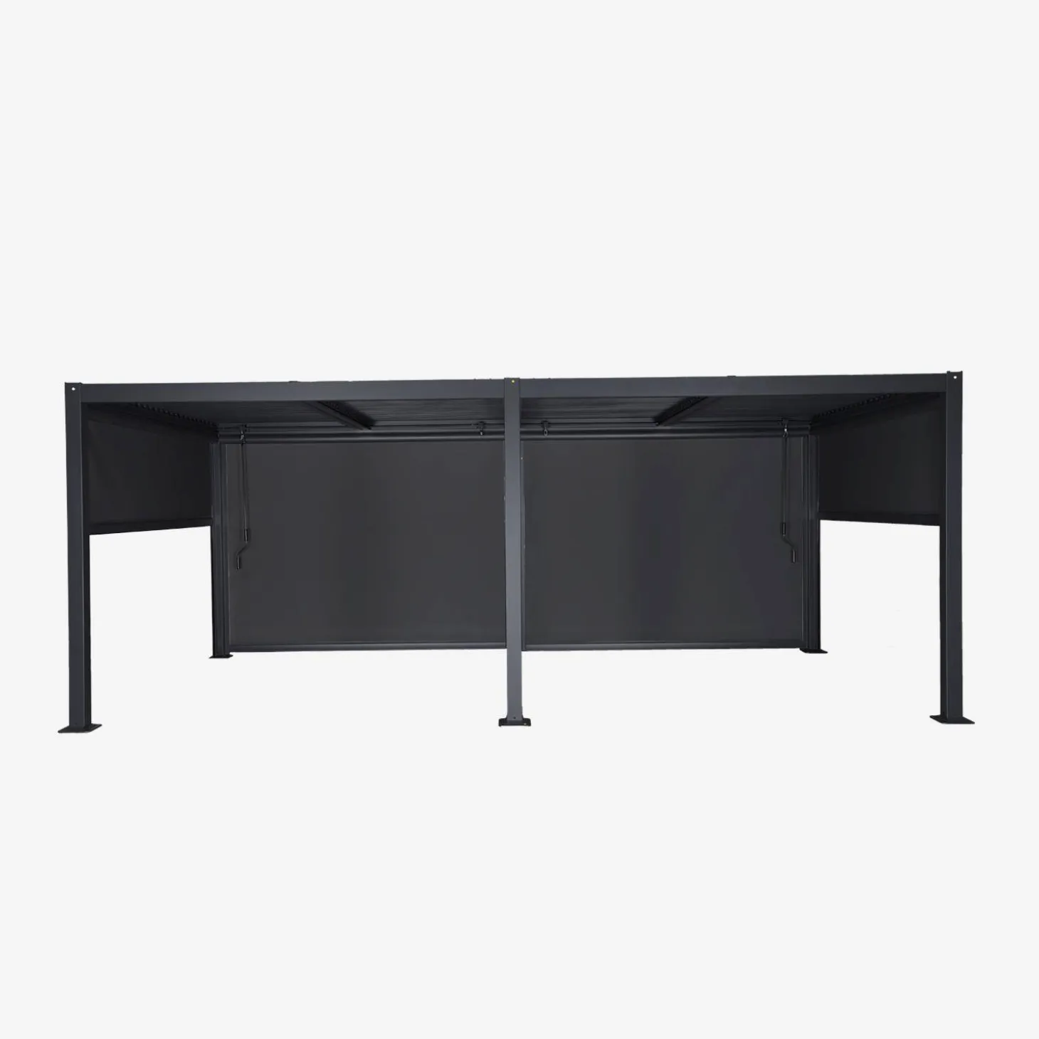Pergola met lamellendak 6x3m met 4 zonneschermen 3m
