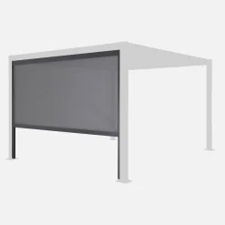 Pergola met lamellendak 3x3m met zonnescherm 3m