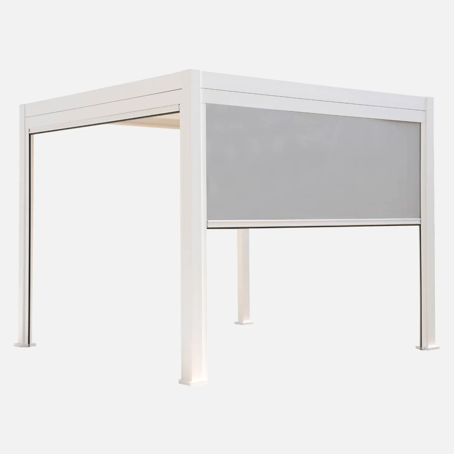 Pergola met lamellendak 3x3m met 2 zonneschermen 3m