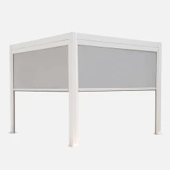 Pergola met lamellendak 3x3m met 2 zonneschermen 3m