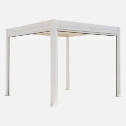 Pergola met lamellendak 3x3m met 2 zonneschermen 3m