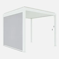 Pergola met lamellendak 3x3m met zonnescherm 3m