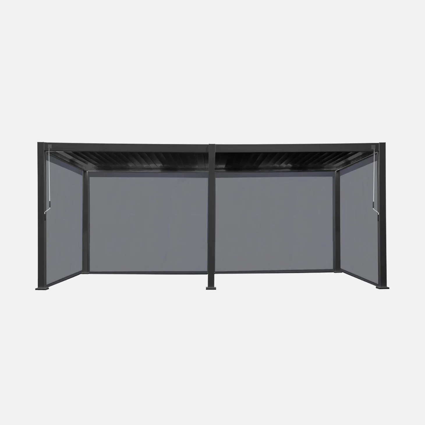 Pergola met lamellendak 6x3m met 4 zonneschermen 3m