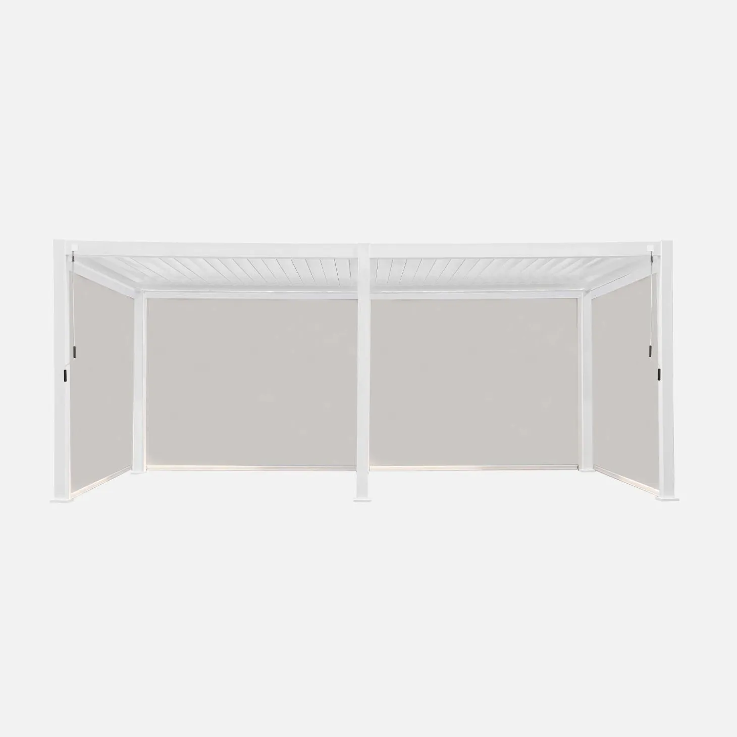 Pergola met lamellendak 6x3m met 4 zonneschermen 3m